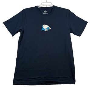Pokemon Snorlax Graphic T Shirt Mens Size Large Black Cotton Short Sleeve